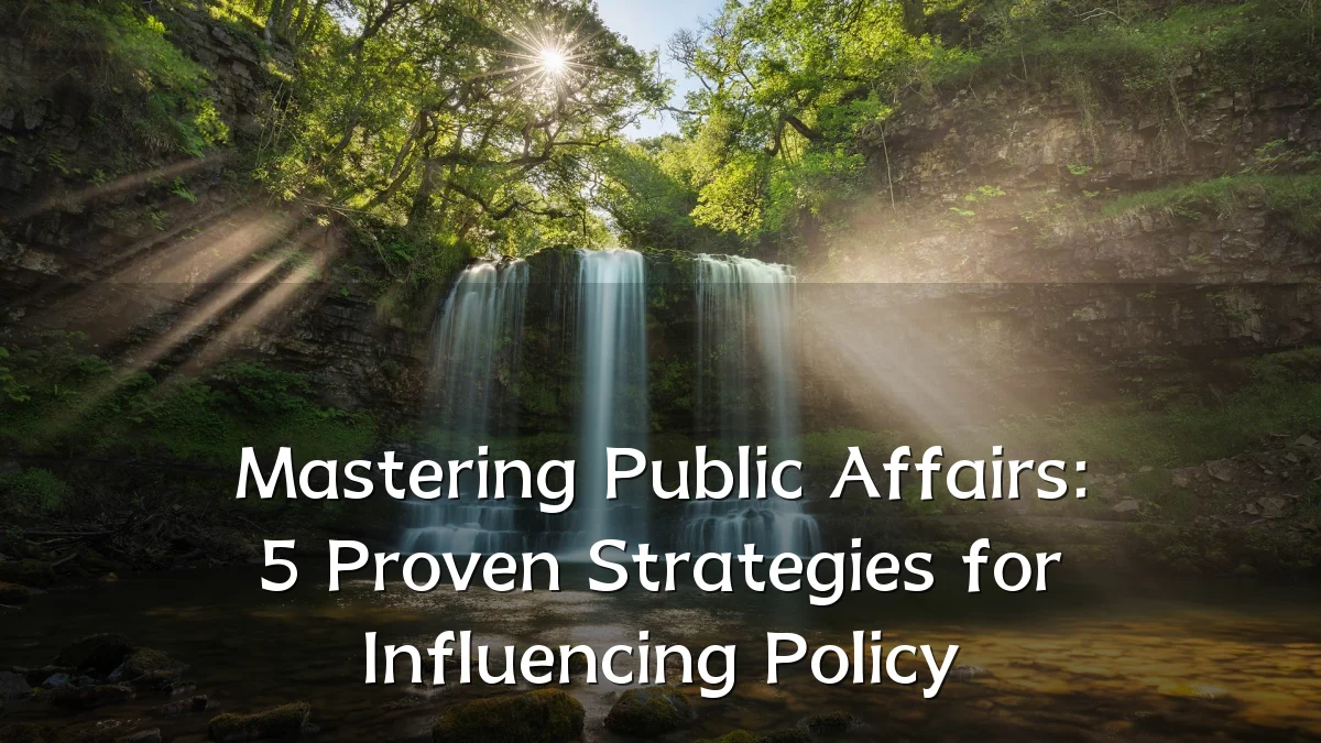 Mastering Public Affairs: 5 Proven Strategies for Influencing Policy