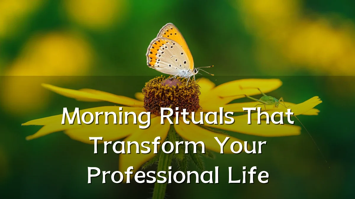 Morning Rituals That Transform Your Professional Life